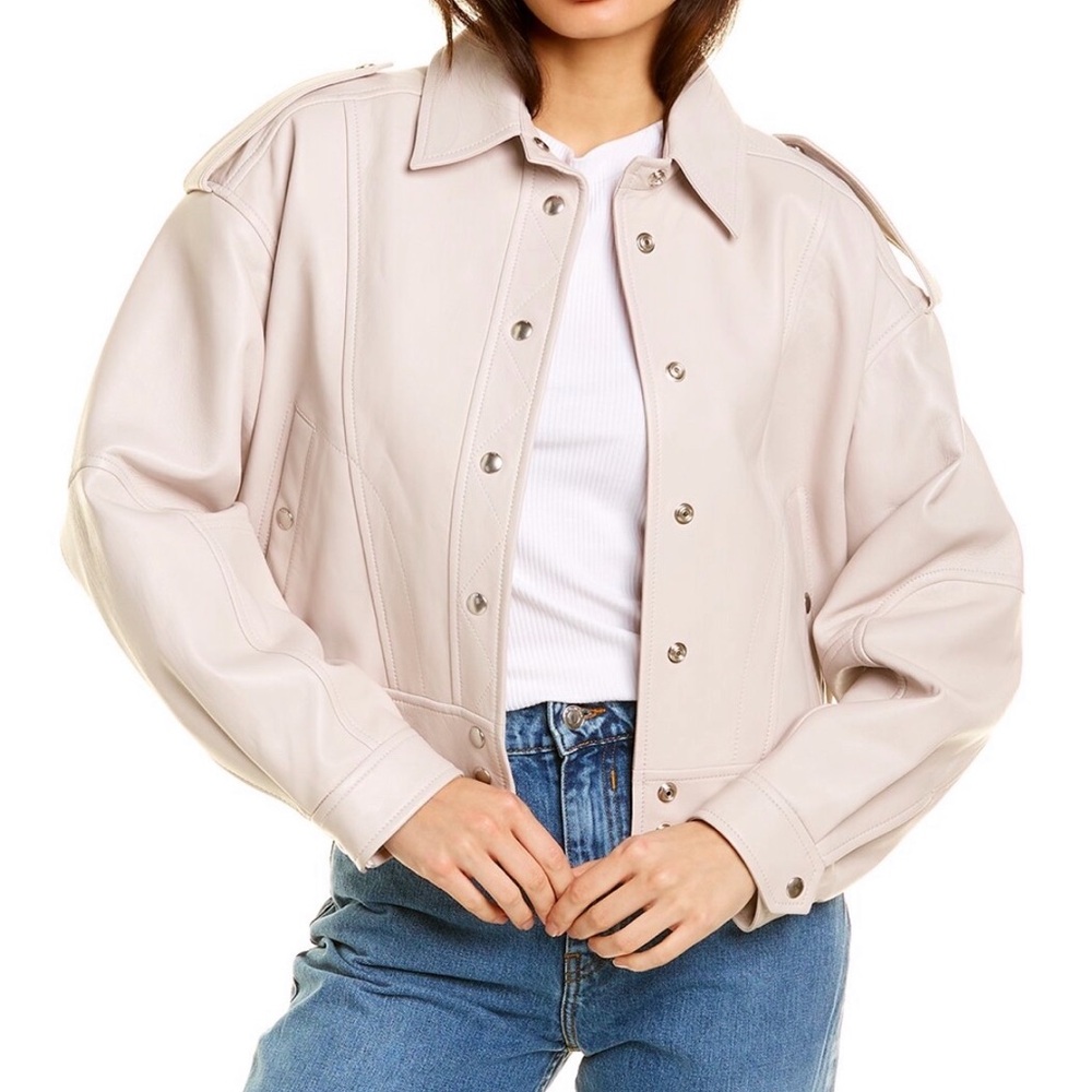 IRO Cream Leather Jacket